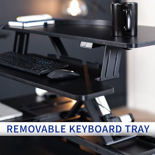 42 inch Black Height Adjustable Desk Converter W222058