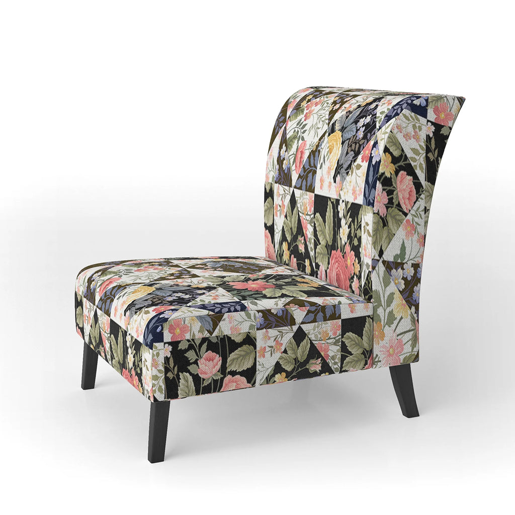 Upholstered Floral Accent Chair H1082