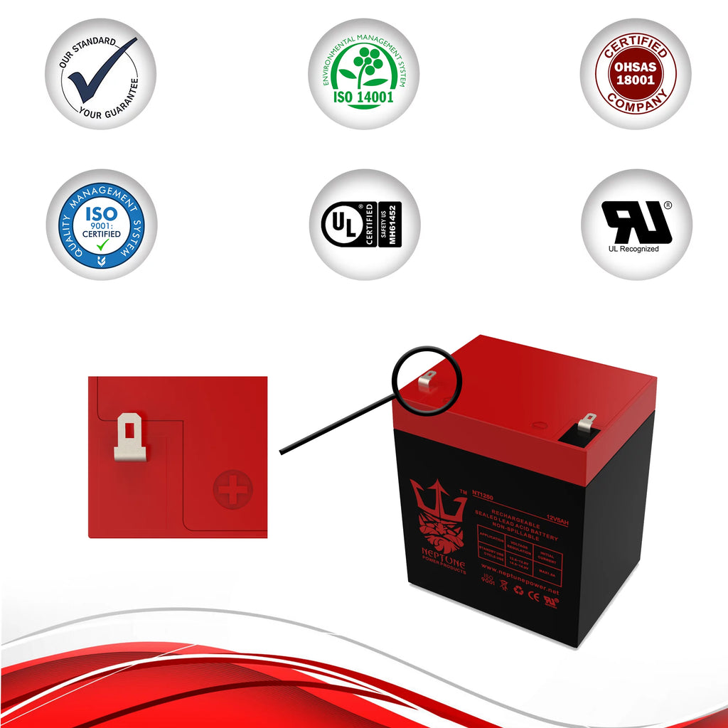 12V 5Ah SLA Replacement Lawn Mower Battery A6276