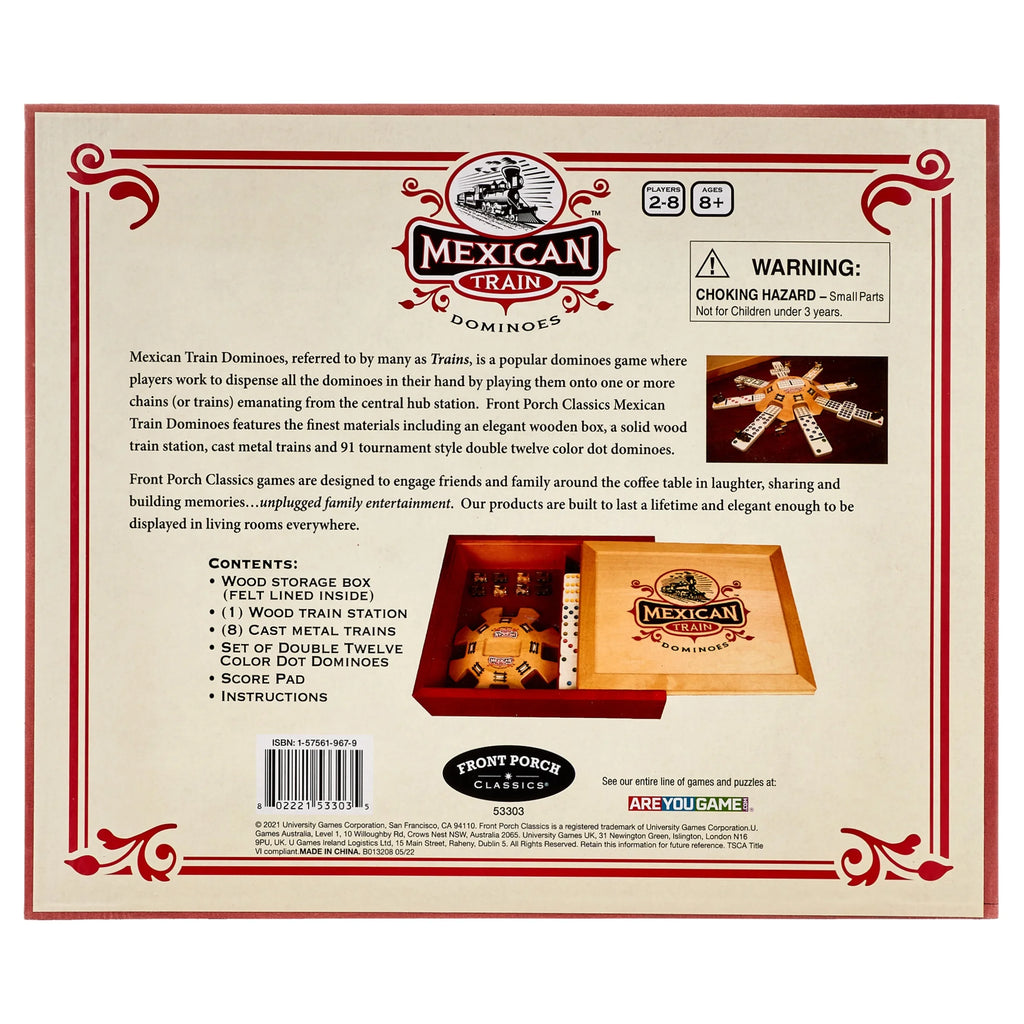 Mexican Train Domino Set in Wooden Collector Box V471