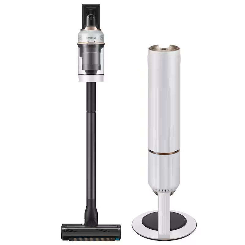 Cordless Stick Vacuum with Clean Station in Misty White G15549