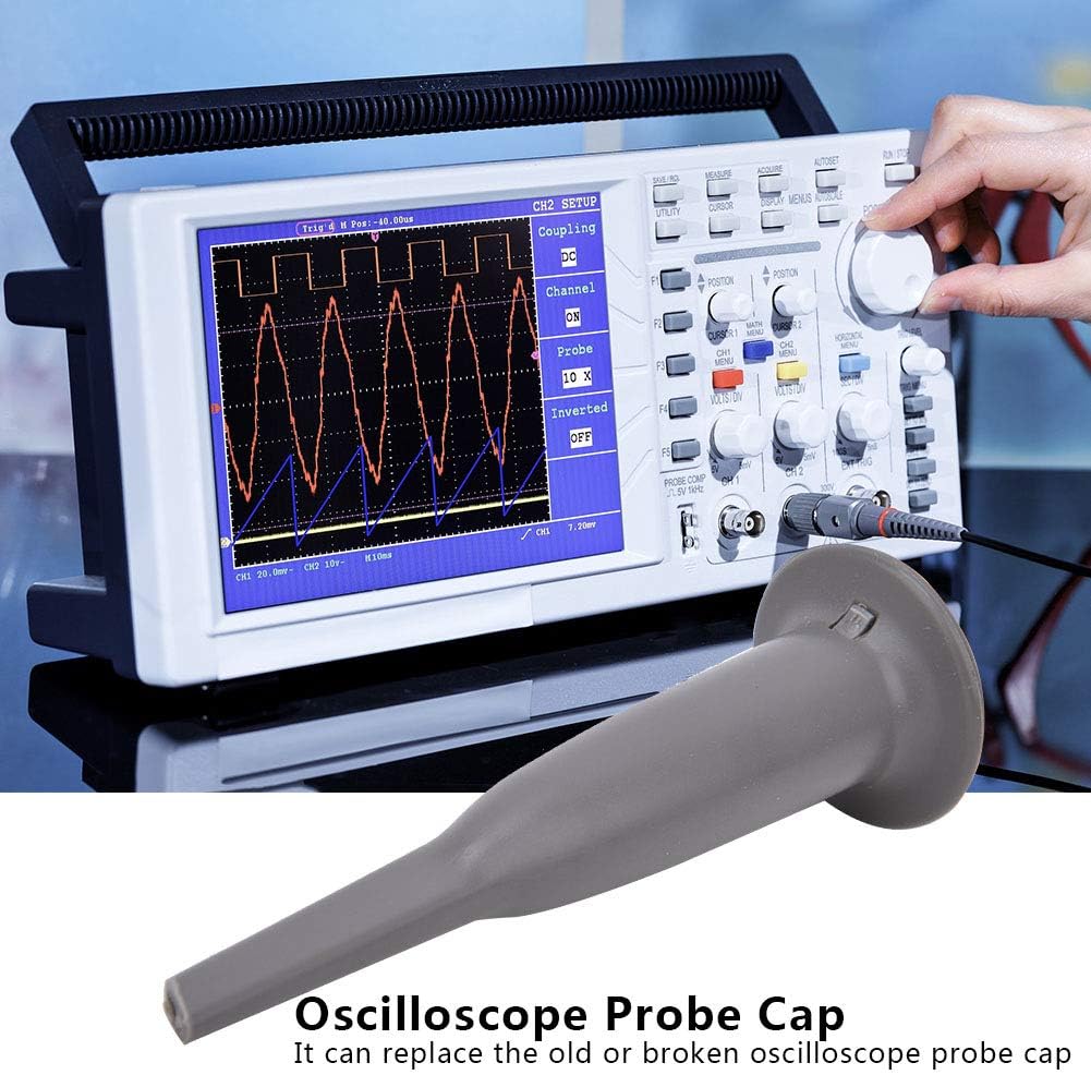 2Pcs Universal Protective Oscilloscope Probe Cap with Hook, Gray U95682