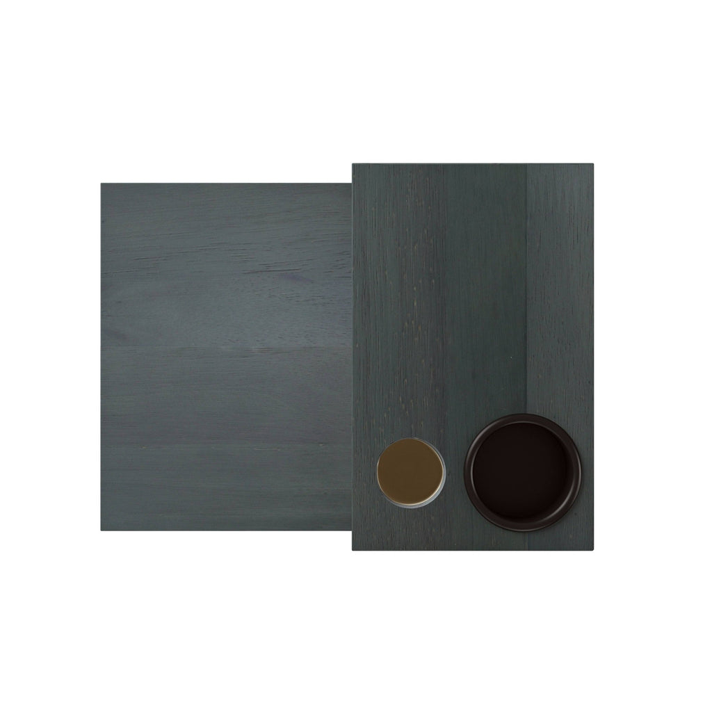 Natural Finish Wood End Table with Shelf C50082