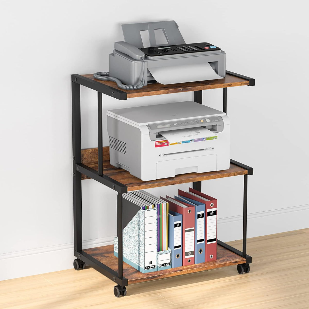 3-Shelf Printer Stand with Wheels B168