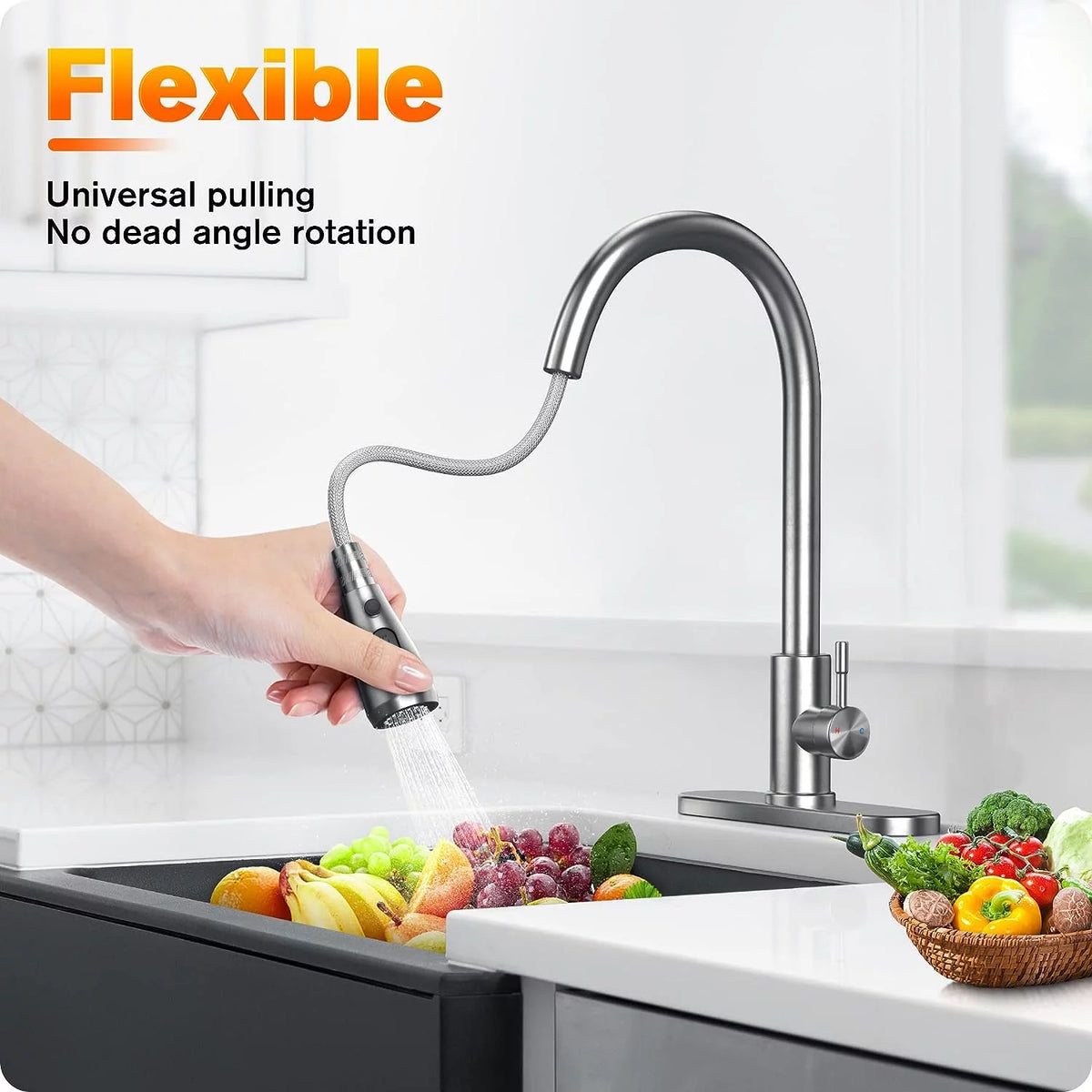 Kitchen Faucet with Pull Down Sprayer Single Handle W710