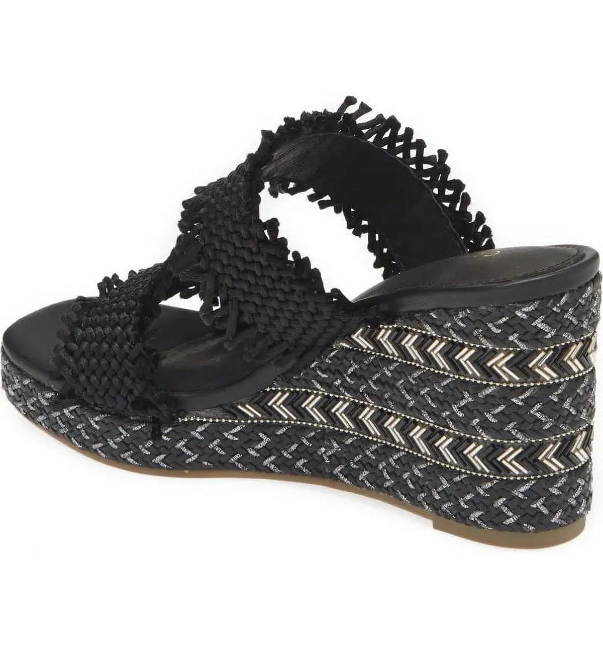 Black Platform Wedge Sandals Z17899