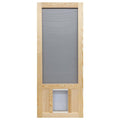 Wood Fiberglass Frame Hinged Pet Door Screen Door P51086