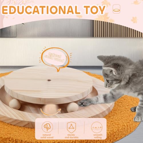 45'' Tall Sisal Rope Cat Scratching Post with Interactive Ball Toys (pink) M489