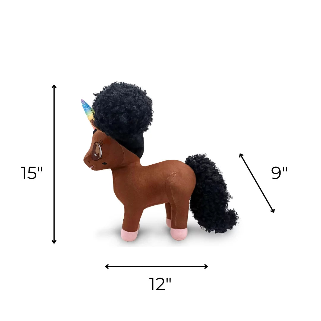 Black Unicorn Plush Toy 15 inch J576442
