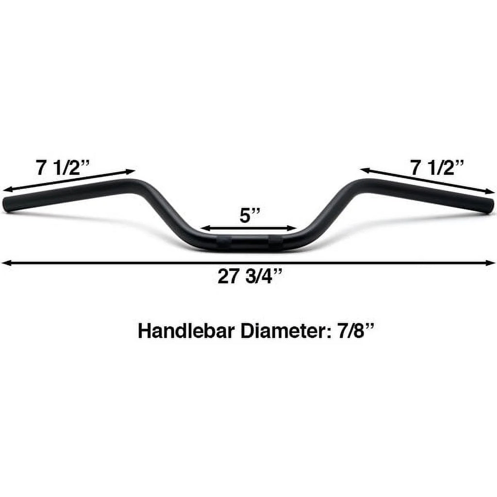 7/8" Black Motorcycle Handlebar Z751