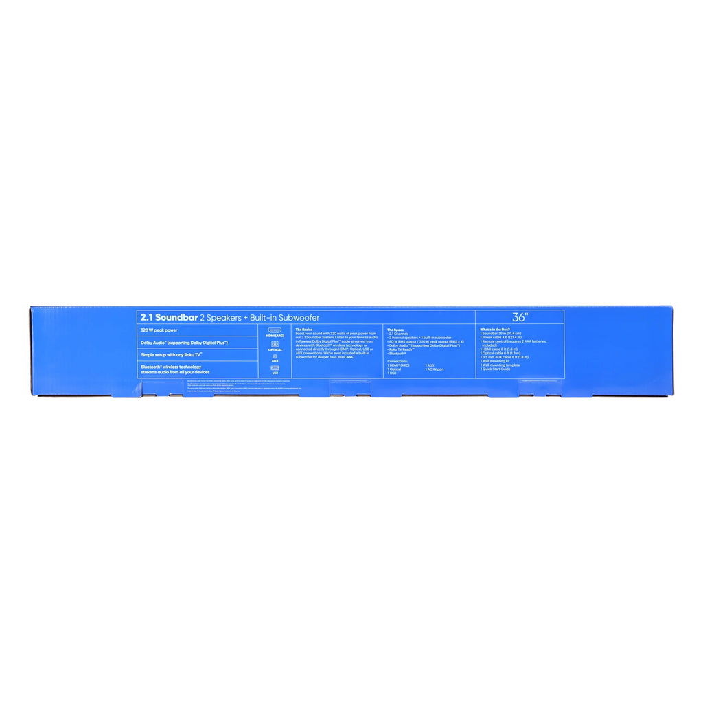 2.1 Soundbar System with 2 Speakers and Built-in Subwoofer, 36 Z835