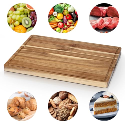 XL Acacia Wood Cutting Board with Juice Groove K909