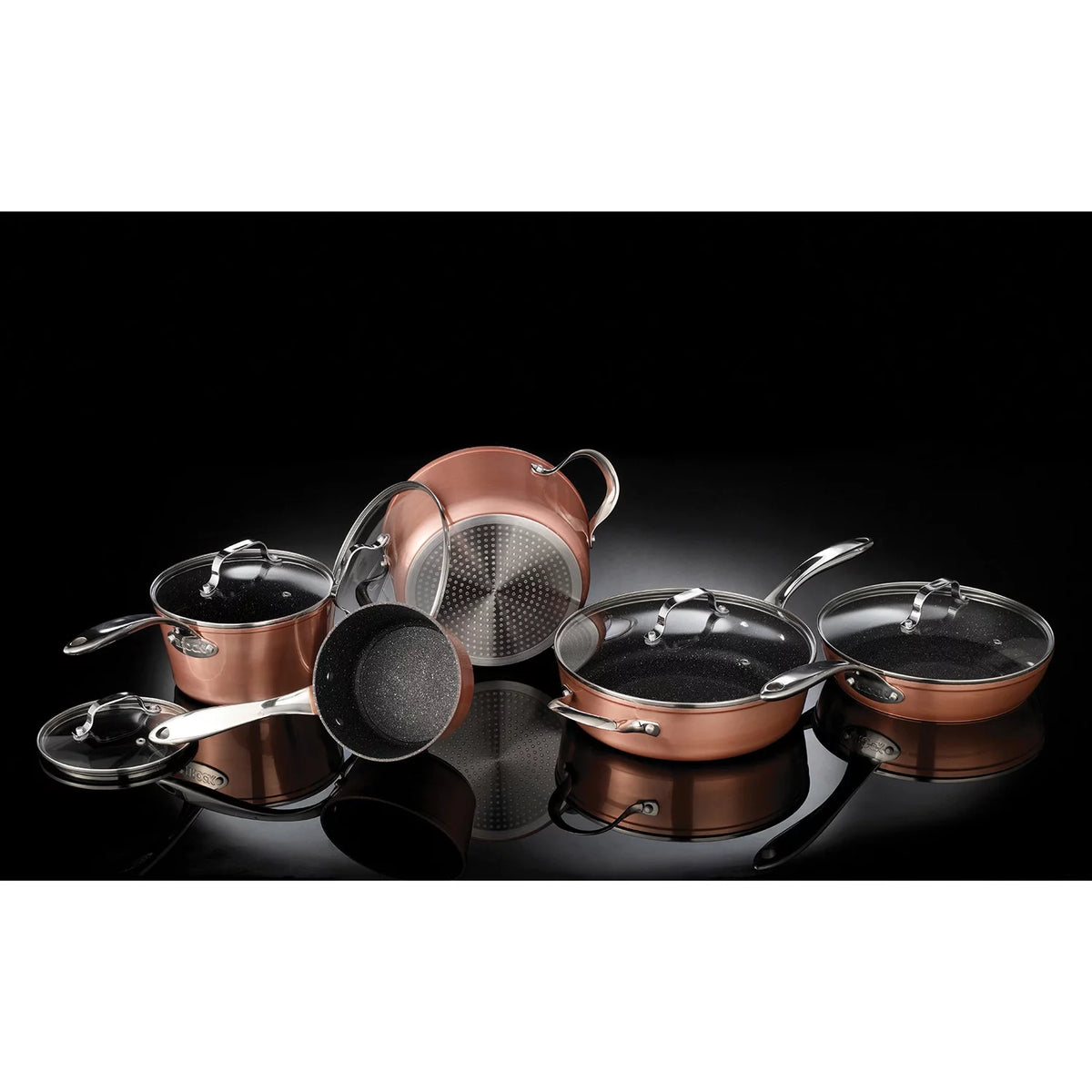 10 Piece Copper Cookware Set B9937