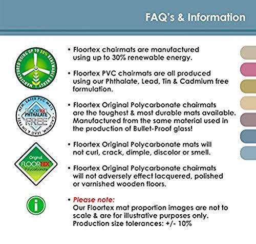 Clear Rectangular Polymer Chairmat for Carpets Up to 3/8 inch Thick, 48 inch x 60 inch Z472