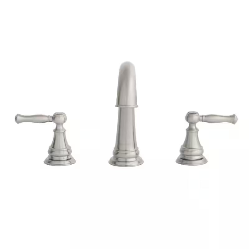 8 in. Widespread Double-Handle High-Arc Bathroom Faucet Brushed Nickel M7763