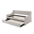 Light Gray Fabric Twin Size Daybed Z707