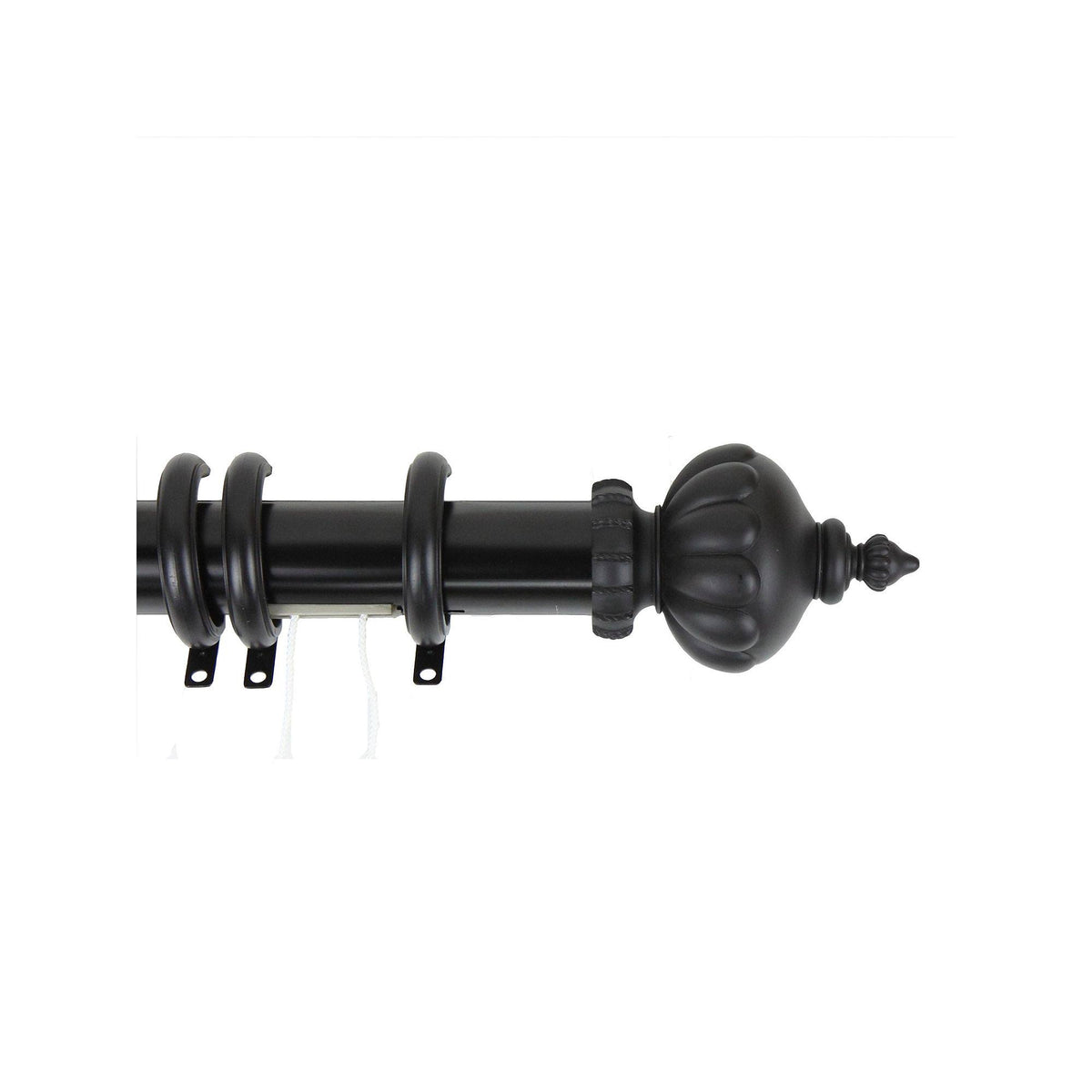 Black Decorative Traverse Rod with Rings S1561