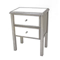Gray End Table with 2 Storage Drawers A980