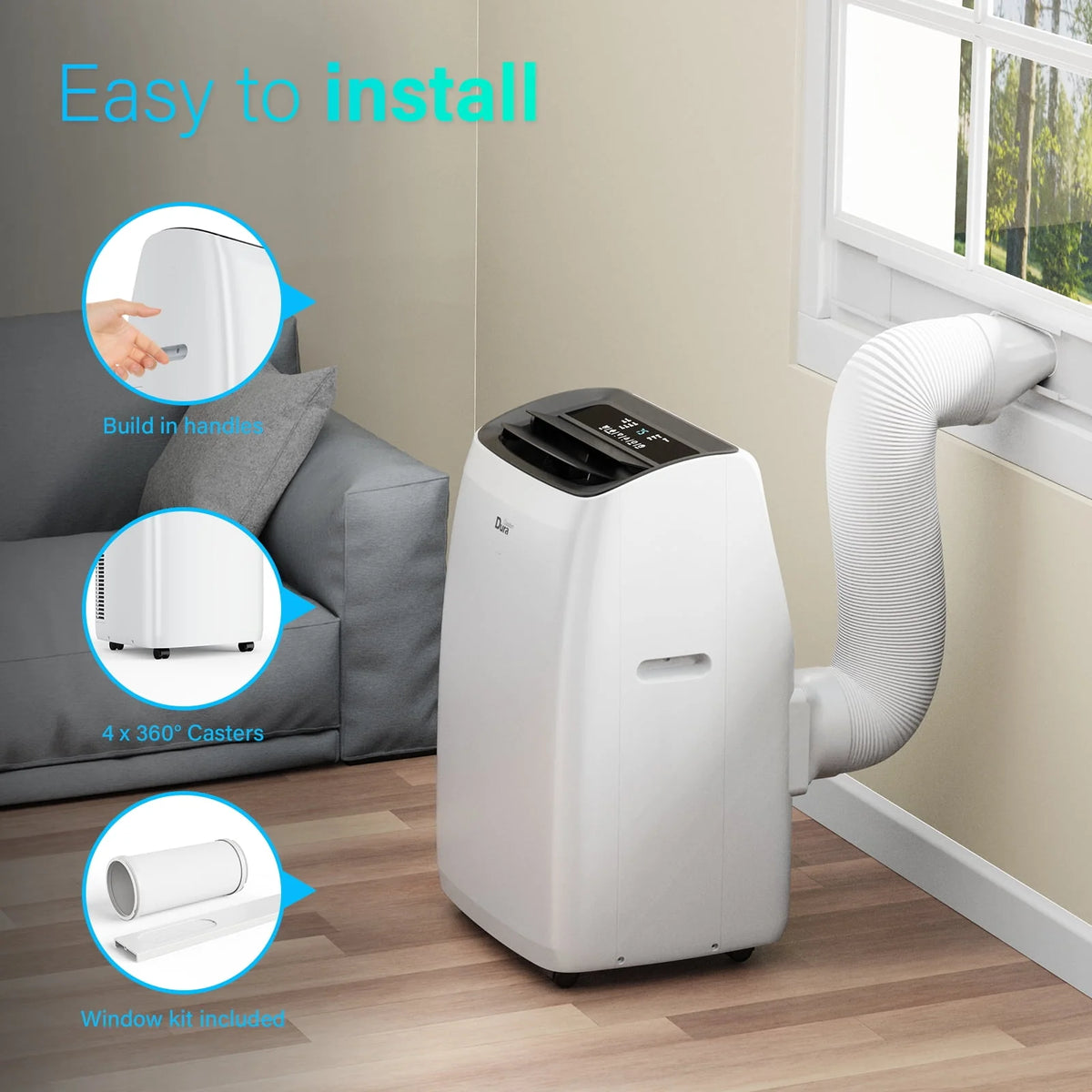 10200 BTU Portable Air Conditioner with Dehumidifier and Fan U145557