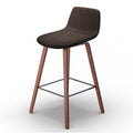 Distressed Brown Faux Leather Counter Stool Set of 2 V246