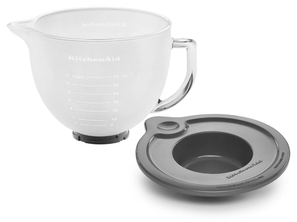 Frosted Glass Bowl with Lid, 5-Quart U6975