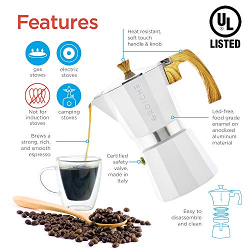 Black 5 oz Stovetop Espresso Maker Moka Pot F883
