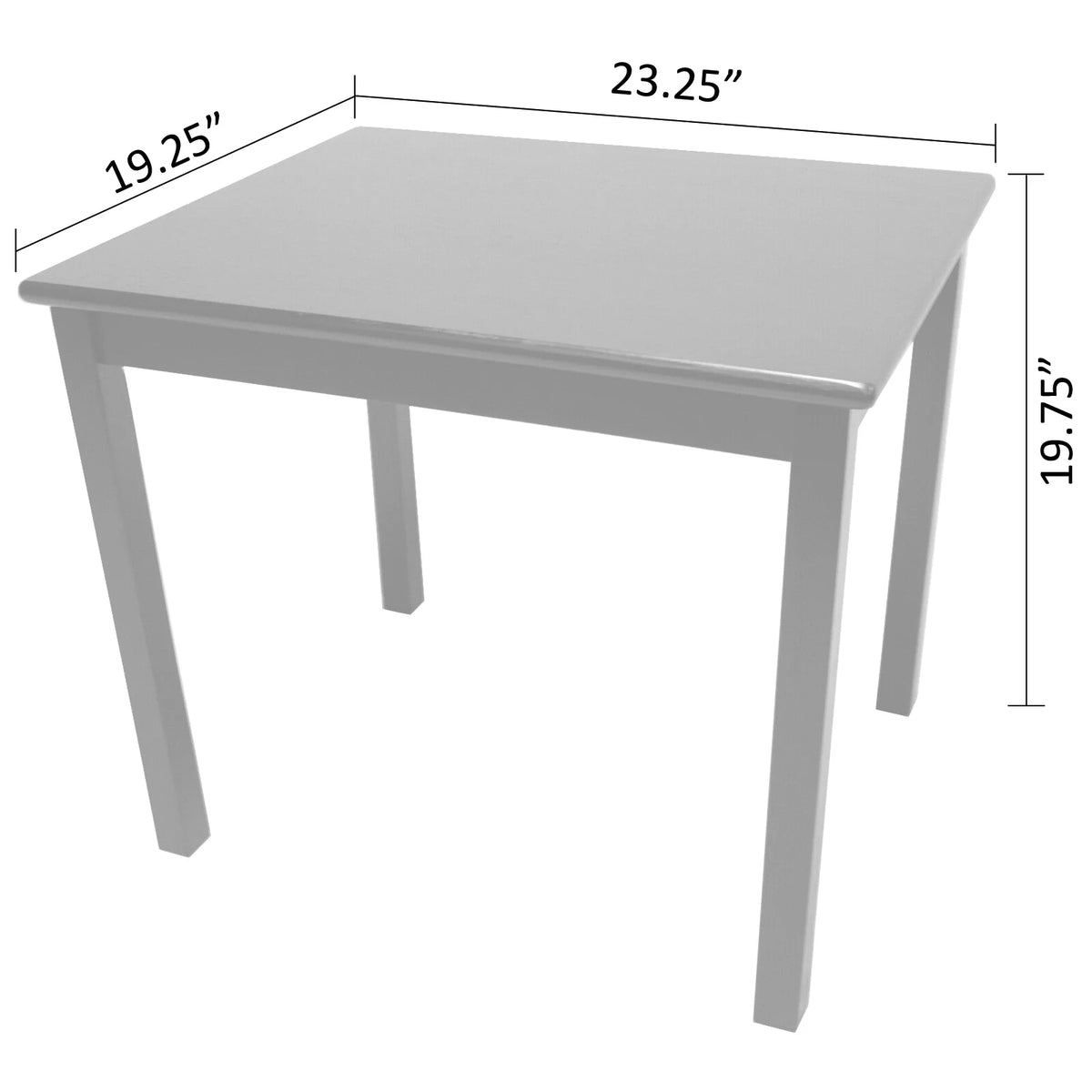 Solid Hard Wood Kids Table and Chair Set, 3 Pieces H651515