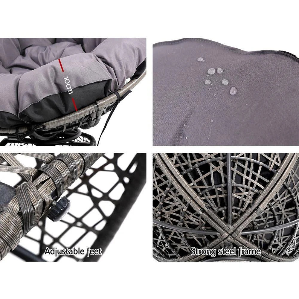 Grey Papasan Chair V84571