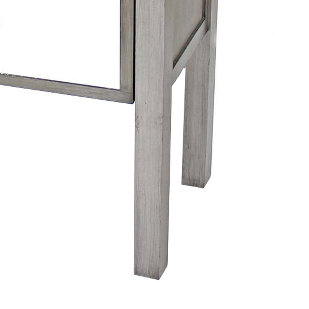 Gray End Table with 2 Storage Drawers A980