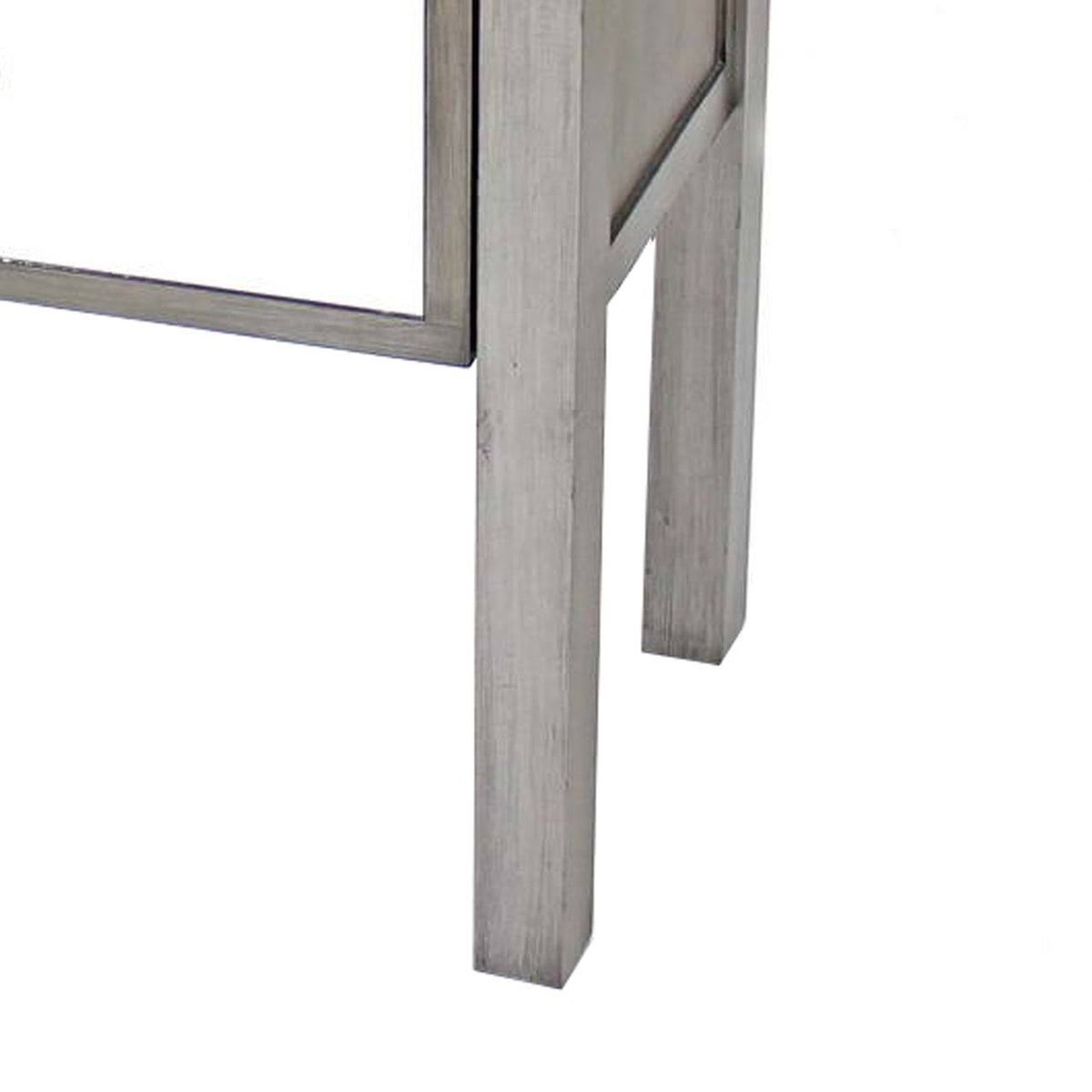 Gray End Table with 2 Storage Drawers A980