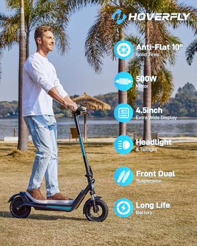 18/25 Mile Range 20Mph 500W 10'' Solid Tire Foldable Electric Scooter M160180