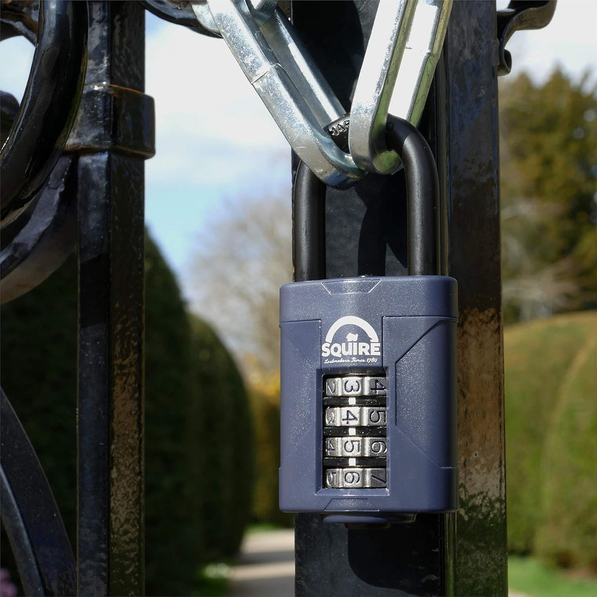 Blue 50 mm Alloy Steel 4 Wheel Combination Padlock, Pack of 2 P133949