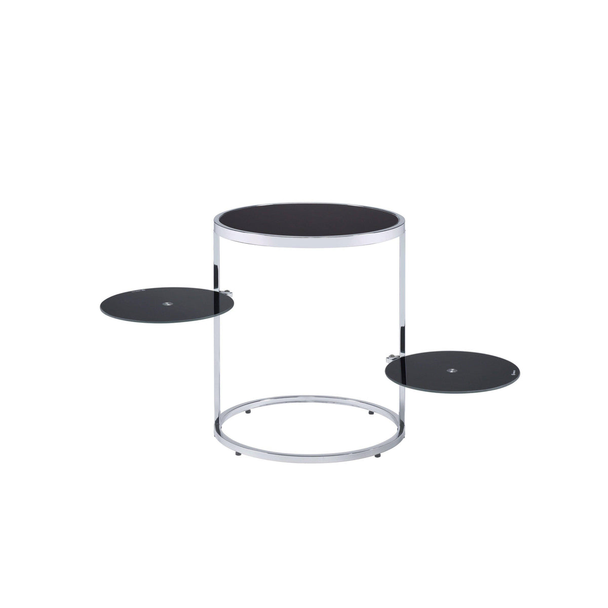 Black & Chrome Finish Side Table A686607