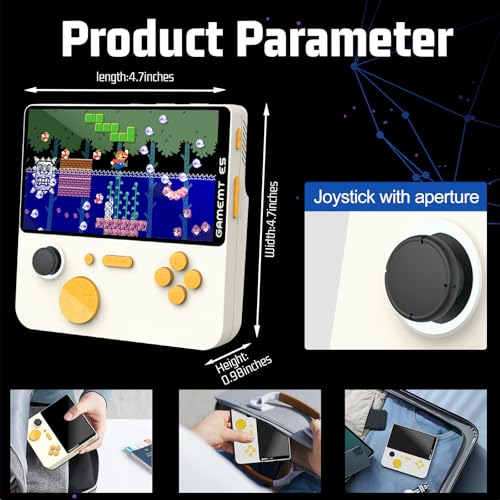 Black Handheld Retro Game Console with 64G 15000+ Games E688