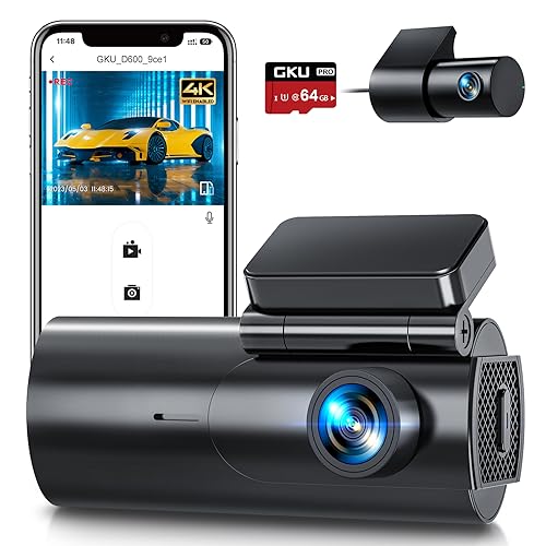 4K Dash Cam with 64GB SD Card Z63608