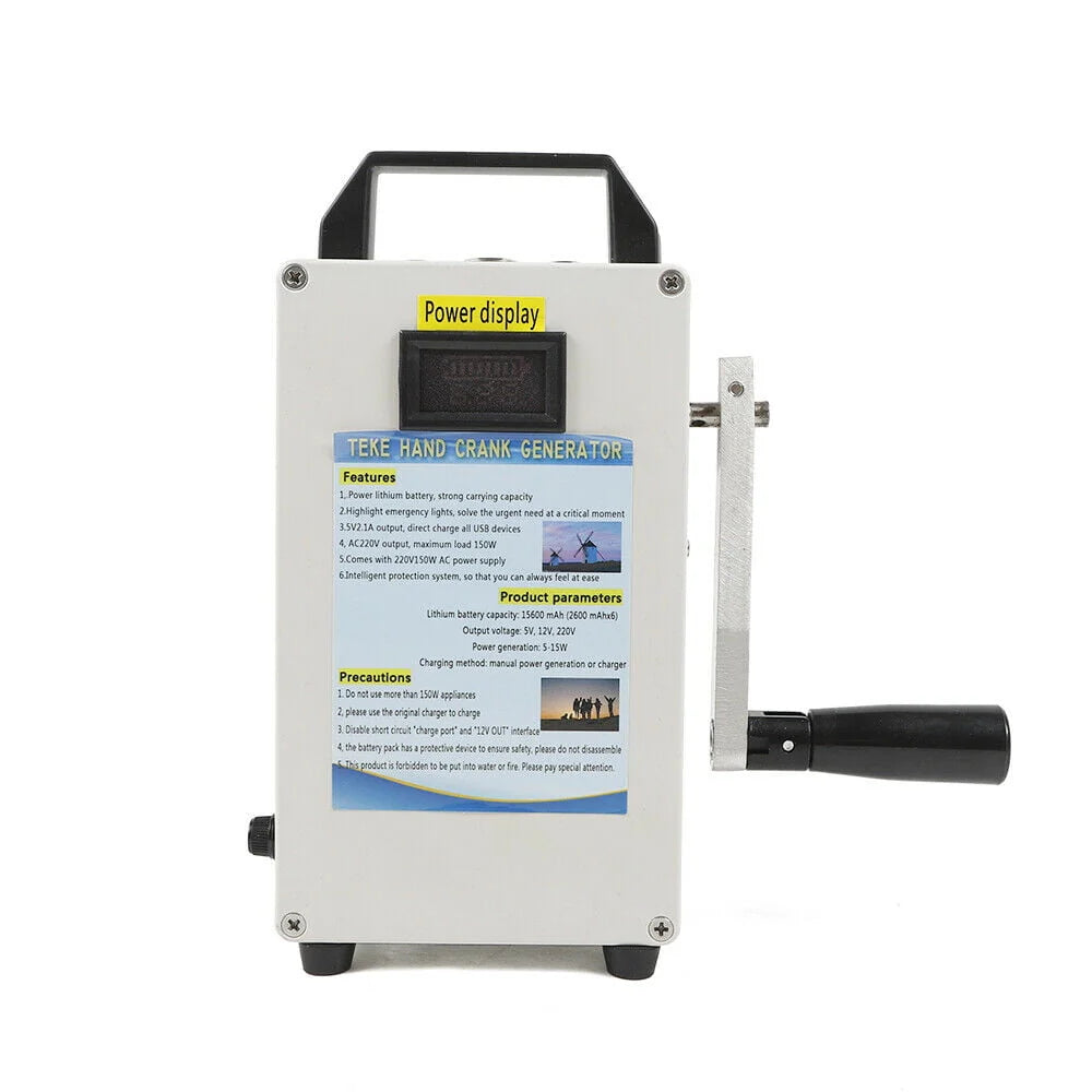 Portable Hand Crank Generator Emergency Power Supply USB Charger T835