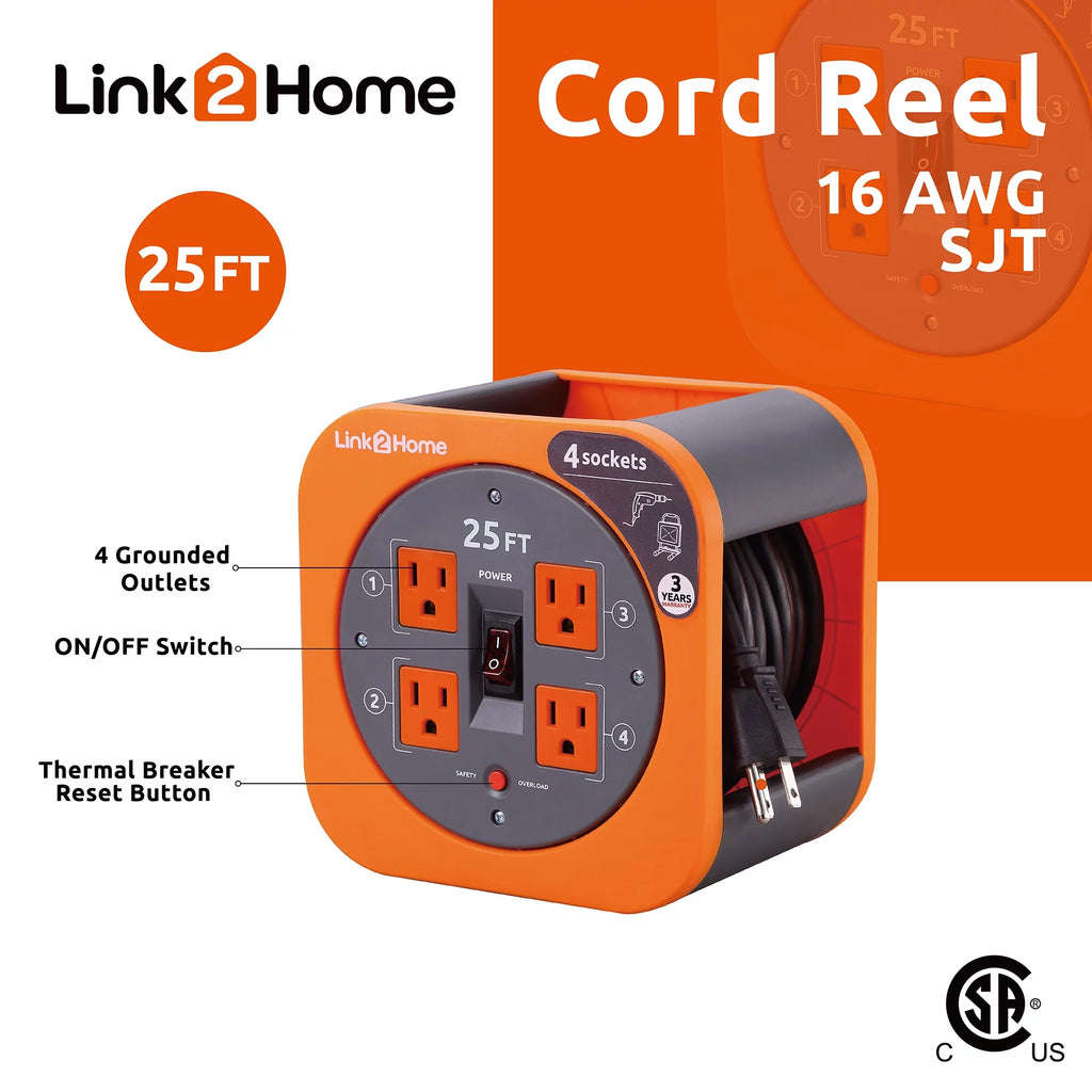 25 ft. Extension Cord with 4 Power Outlets B7716