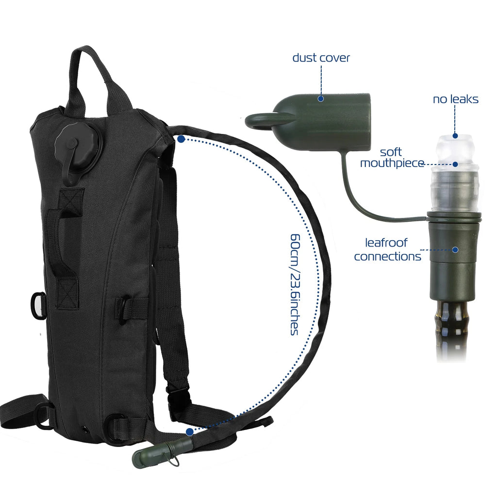 Black 3L Hydration Backpack G22818
