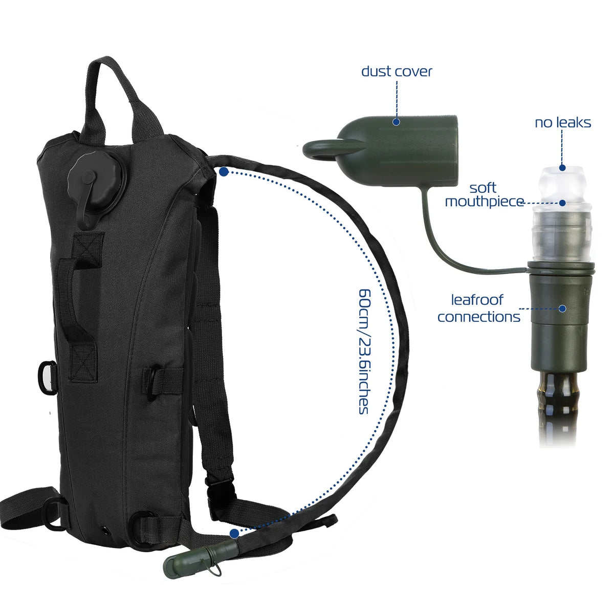 Black 3L Hydration Backpack G22818