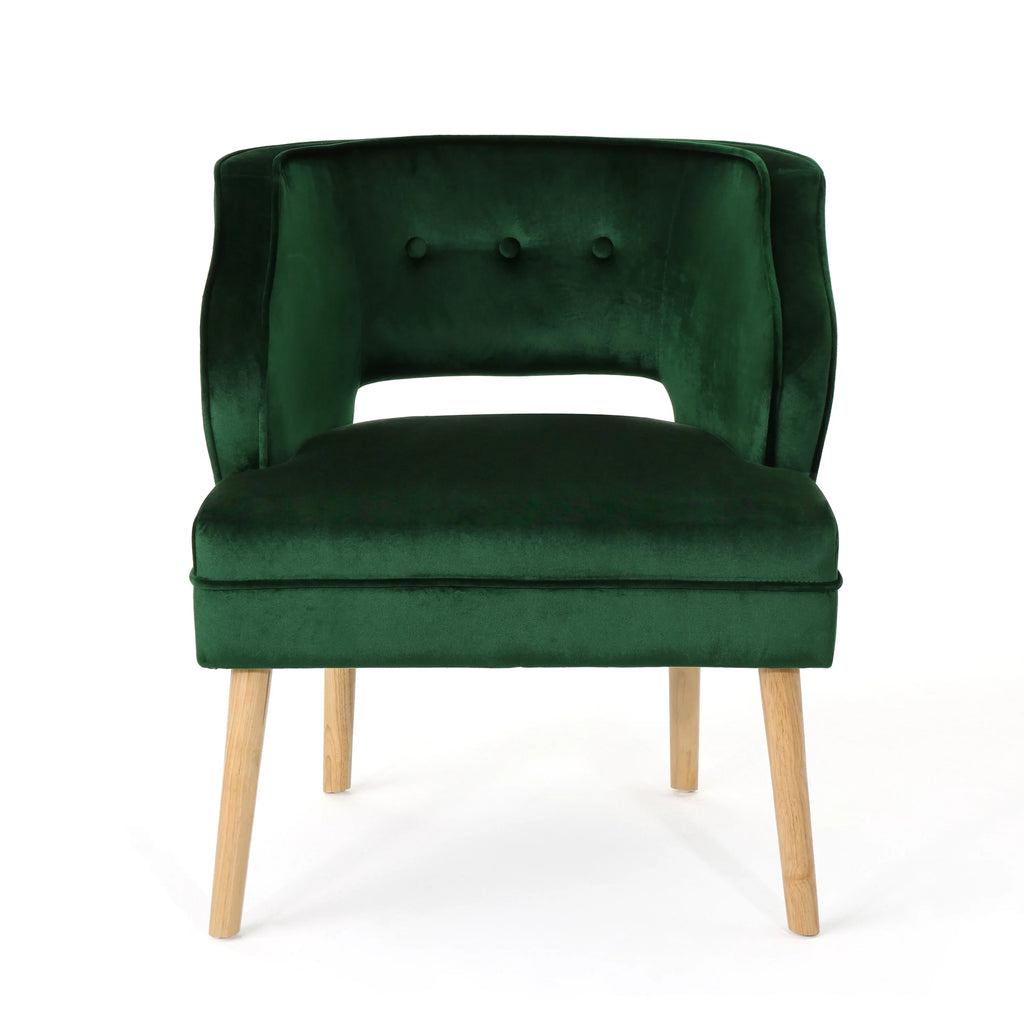 Mid Century Velvet Club Chair D7079