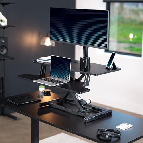 42 inch Black Height Adjustable Desk Converter W222058