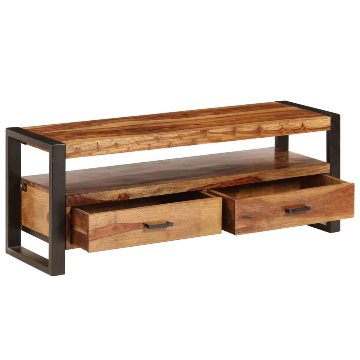 Wooden TV Cabinet with Storage Drawers and Open Shelf V558779