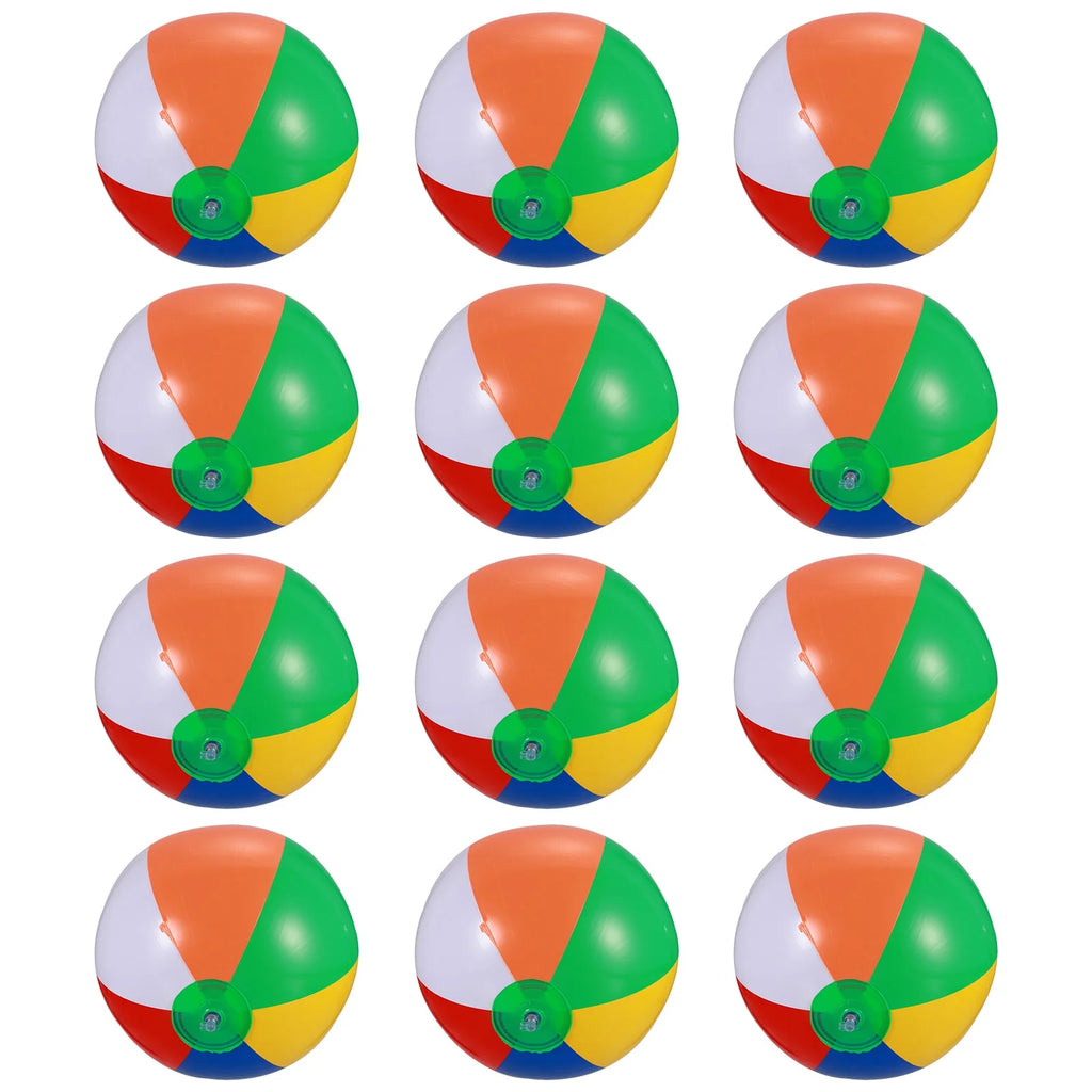 12 Pcs Inflatable Beach Balls Pool Toys F45432