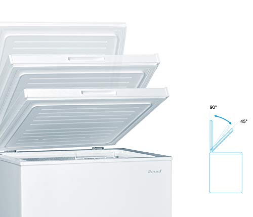 White 10 Cu.Ft Chest Freezer with 3 Removable Basket and Lock C661