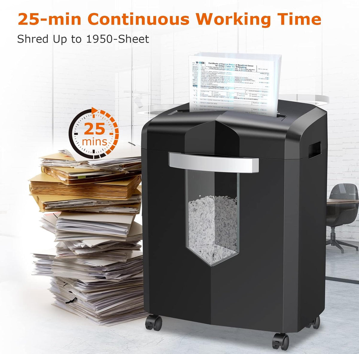 12-Sheet Micro Cut Paper Shredder with 5.2 Gallons Pullout Basket N804709