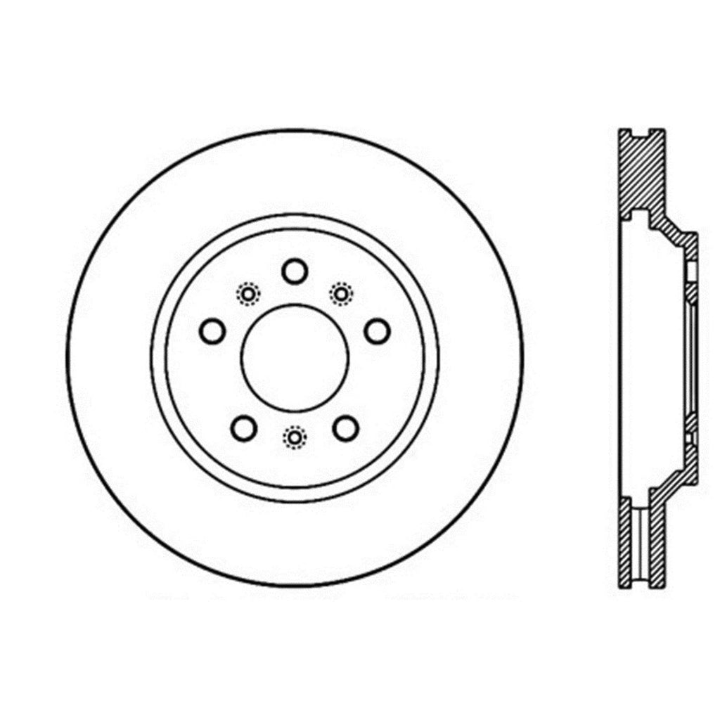 Slotted & Drilled Sport Brake Rotor J1911