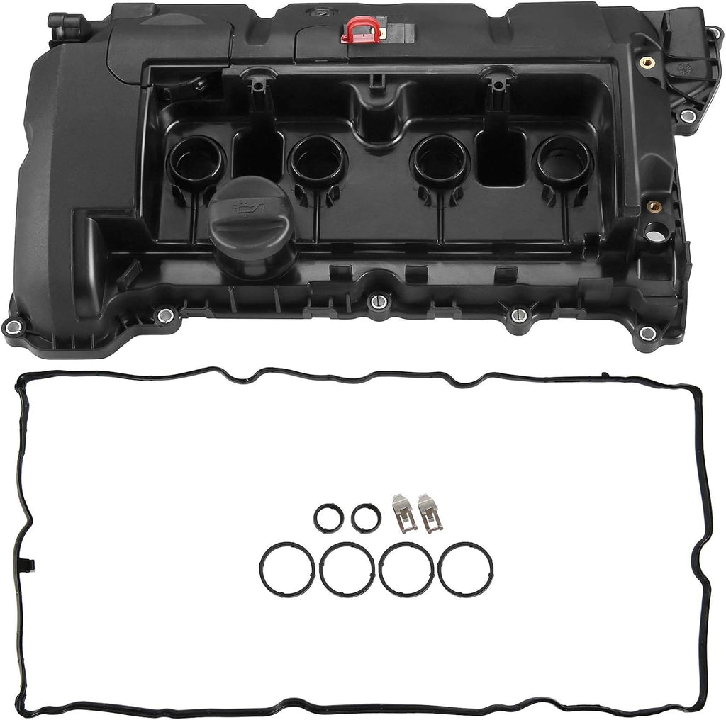 Engine Valve Cover with Gasket & Cap Compatible with Mini Cooper 1.6L DOHC K284