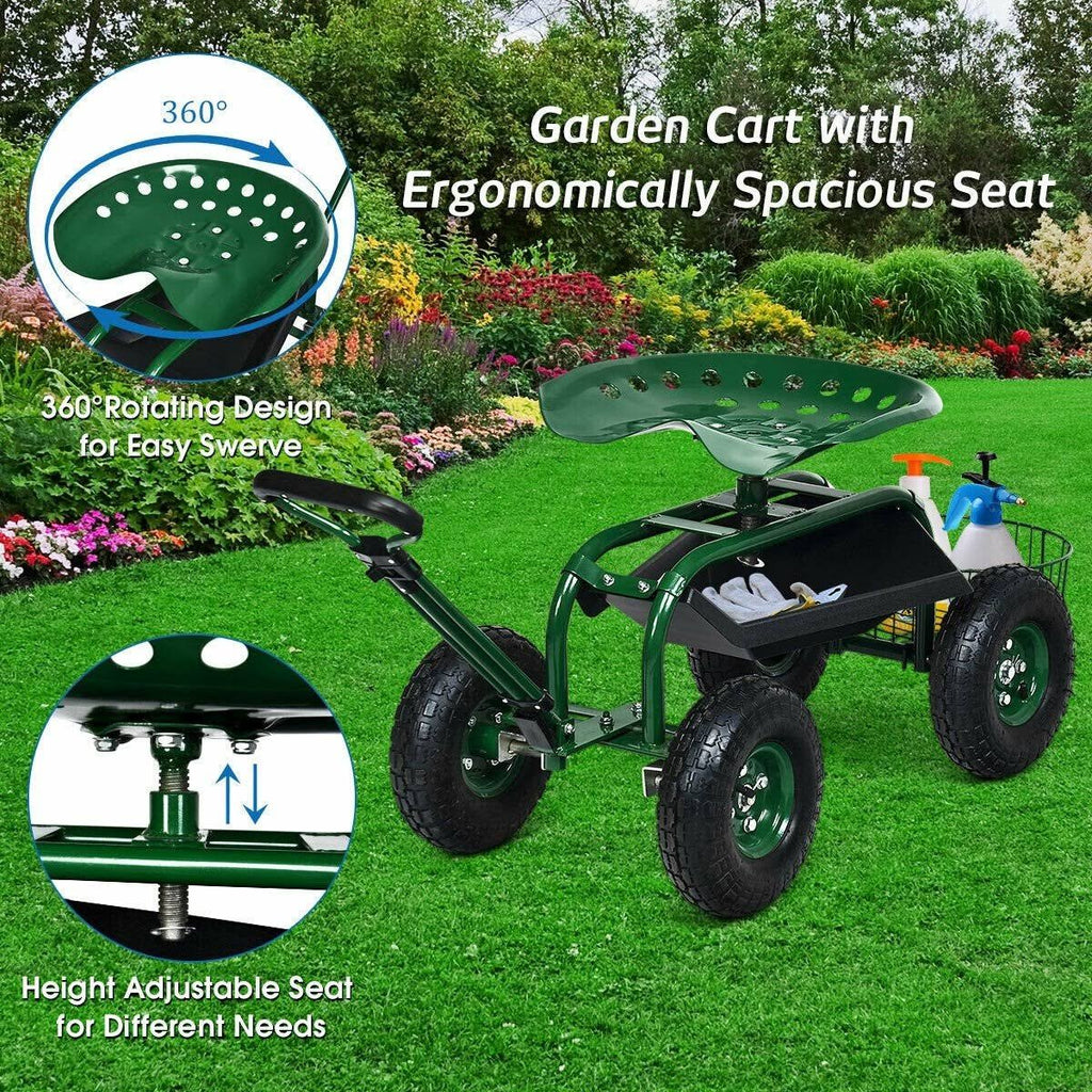 Heavy Duty Garden Cart Work Seat U1078