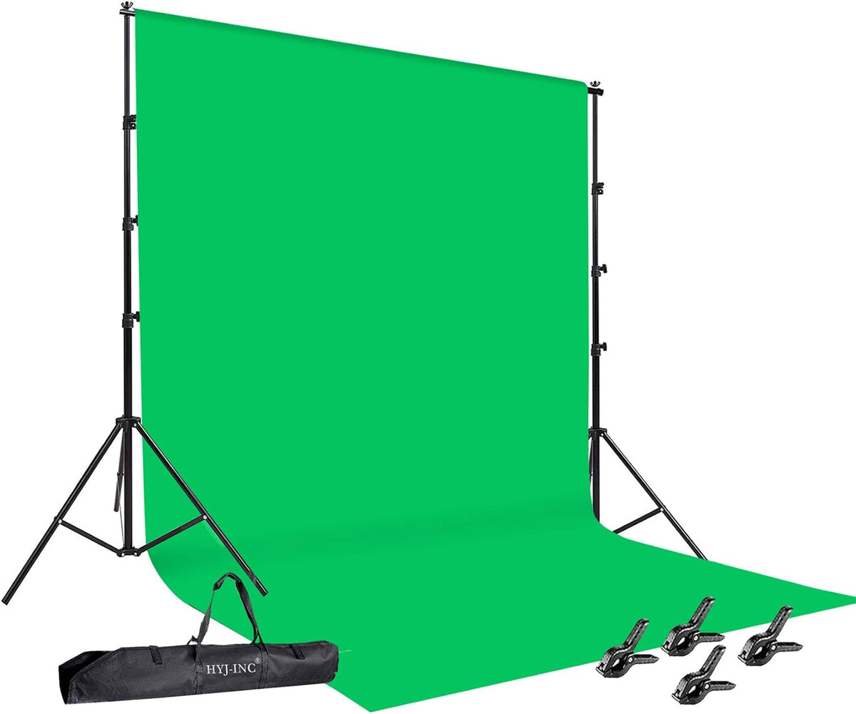 10 x 12ft Cotton Green Screen Backdrop with Stand and Carry Bag D681990