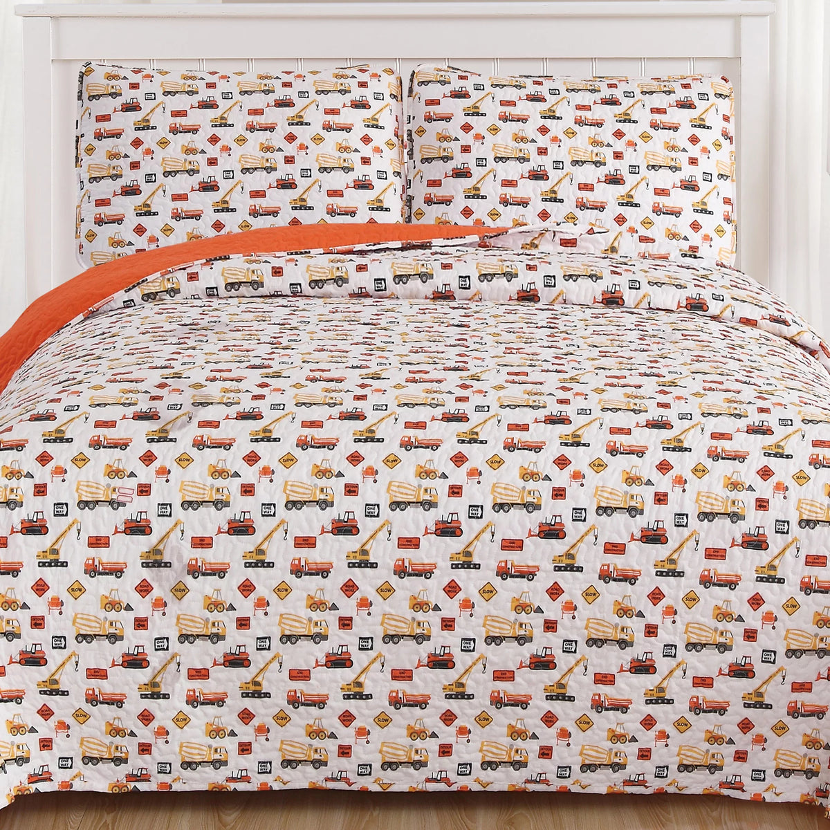 Cotton Reversible Comforters Twin/Twin-XL White J2416